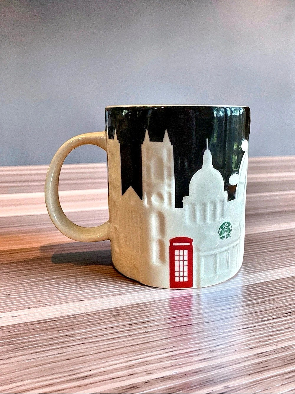 Starbucks London Relief City Mug White & Black Ceramic